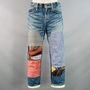 JUNYA WATANABE SS16 Size XS Blue Multi Color Denim Patchwork Jeans
